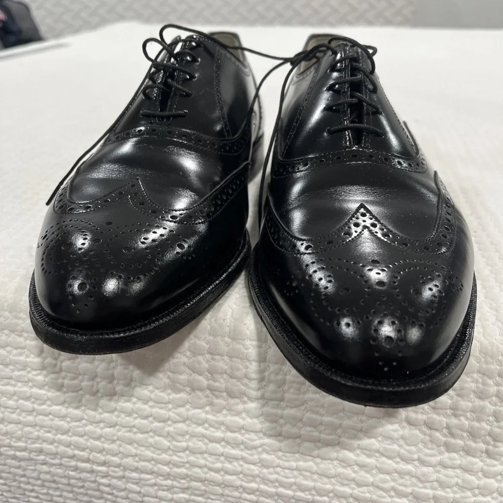 Florsheim Imperial Black Wingtip Oxford Dress Shoes Mens 10 D 92343 USA